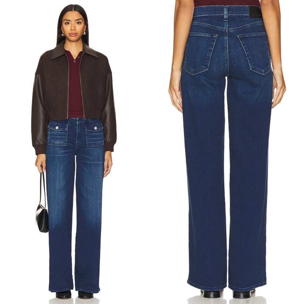 NWT Citizens of Humanity Raven Patch Pocket Wide Leg Jeans Regency Free People - Picture 3 of 8
